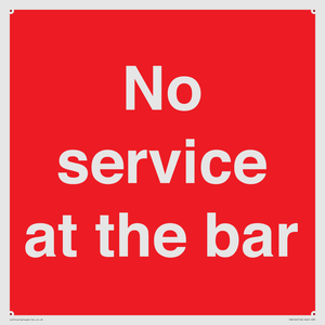 No service at the bar